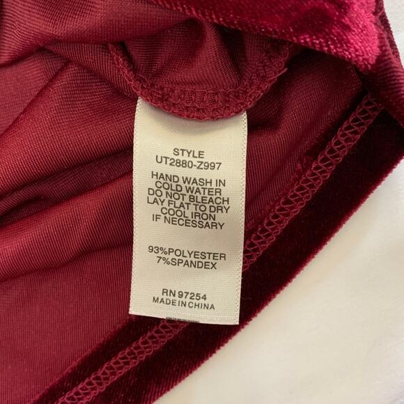 Wine Red XL Velvet Ruched Witchy Whimsigoth Pirate Cosplay Vampire Gothic Emo - Picture 3 of 8